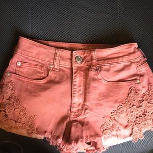 American Eagle Rustic Red Shorts